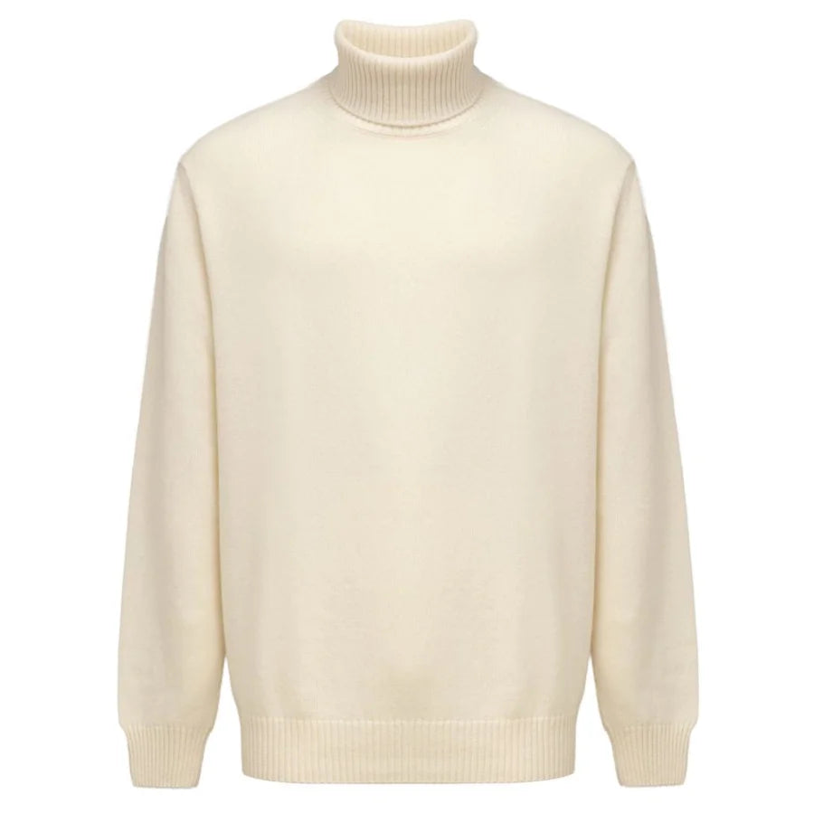 Cruciani White Cashmere Turtleneck
