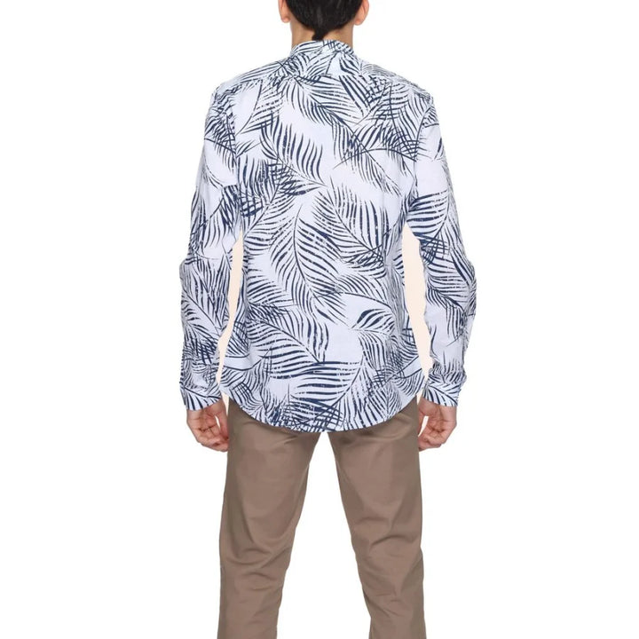 Antony Morato Blue Cotton Pattern Shirt