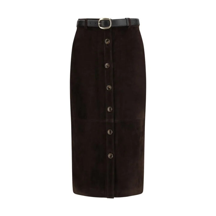 Self-Portrait Brown Lamb Ovis Aries Midi Skirt