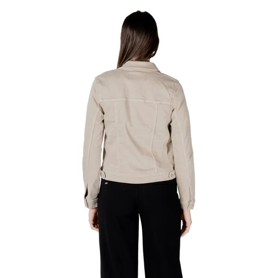 Street One Beige Cotton Denim Jacket