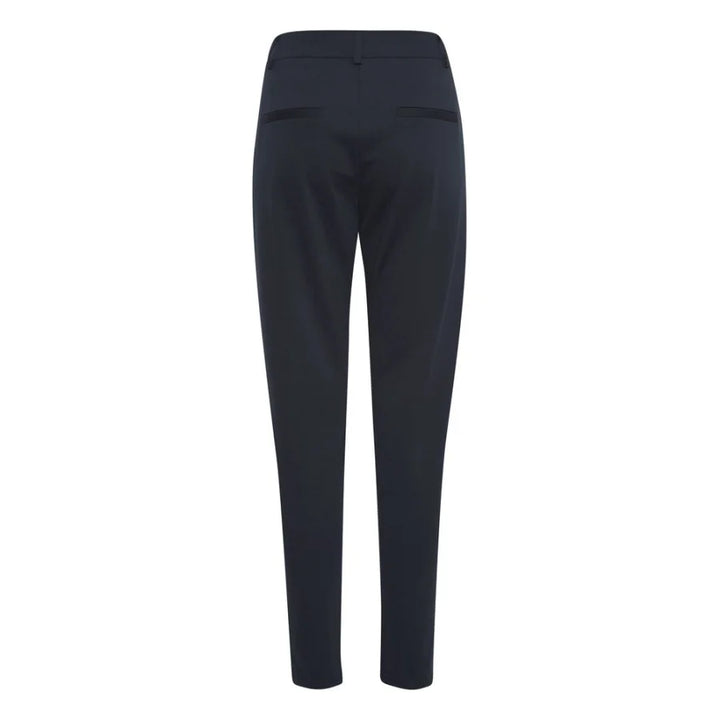 ICHI Blue Recycled Polyester Dress Pants