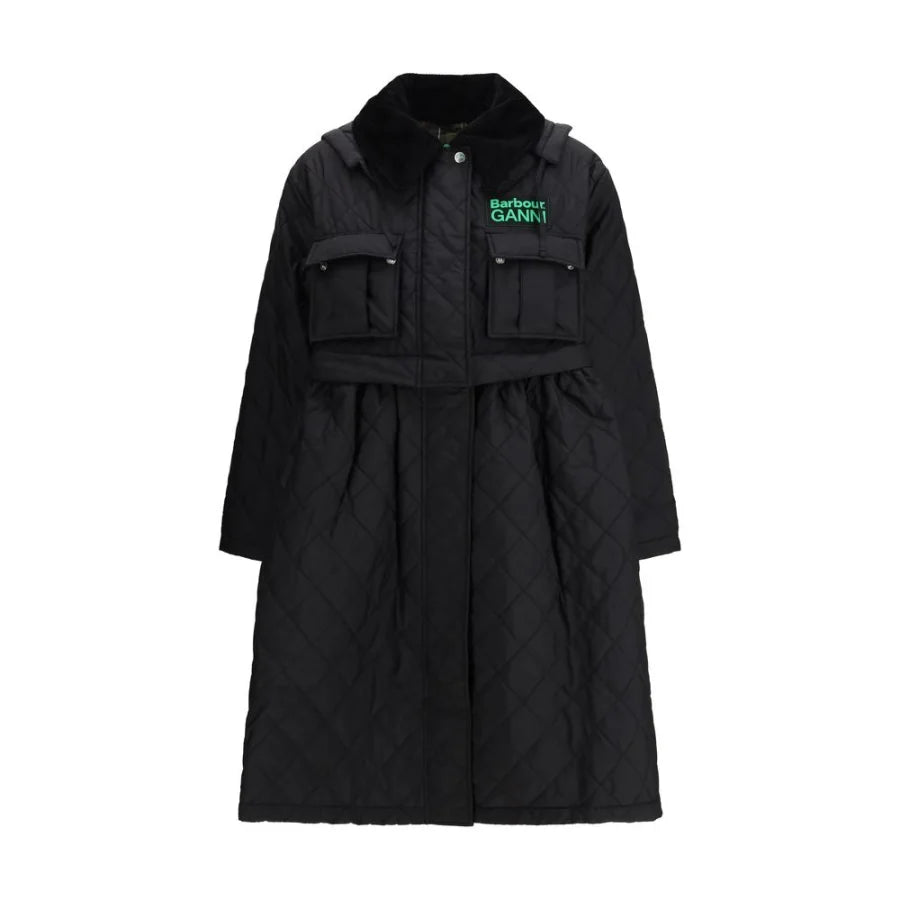 Barbour Black Polyester Coat