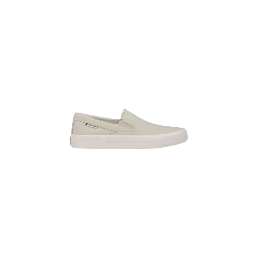 Tommy Hilfiger Jeans Beige Recycled Cotton Slip-On Loafers