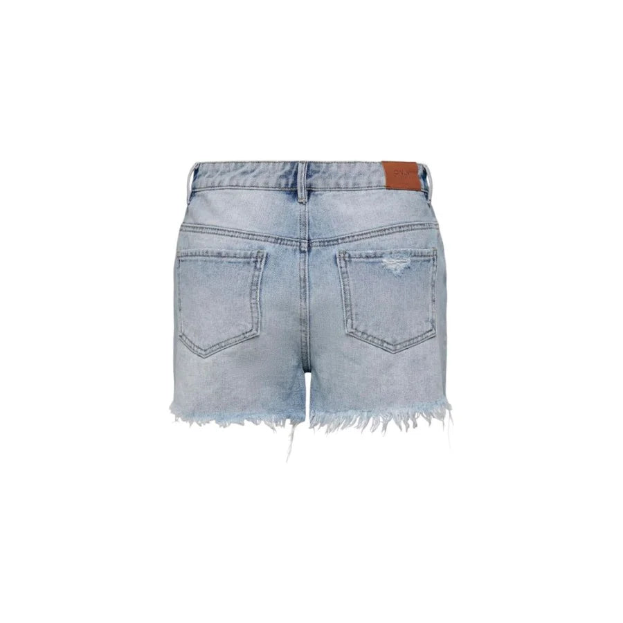Only Light Blue Cotton Shorts