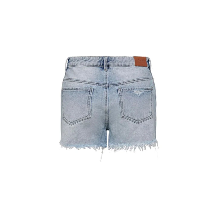 Only Light Blue Cotton Shorts