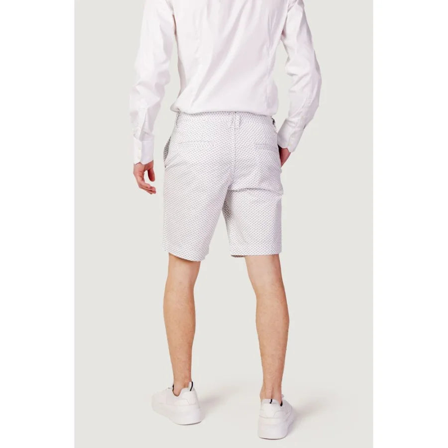 Armani Exchange White Cotton Bermuda Shorts