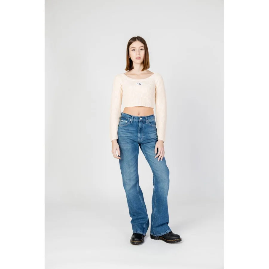 Calvin Klein Jeans Blue Cotton Mom