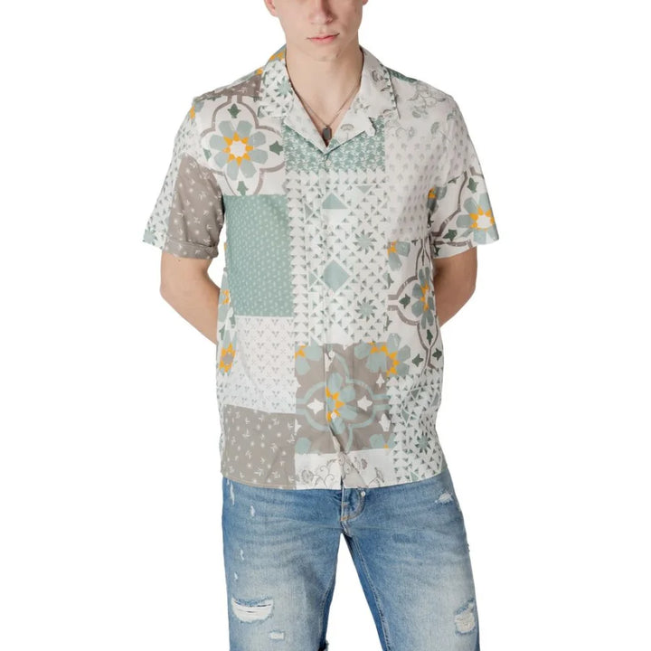 Antony Morato Bicolor Viscose Shortsleeve Shirt