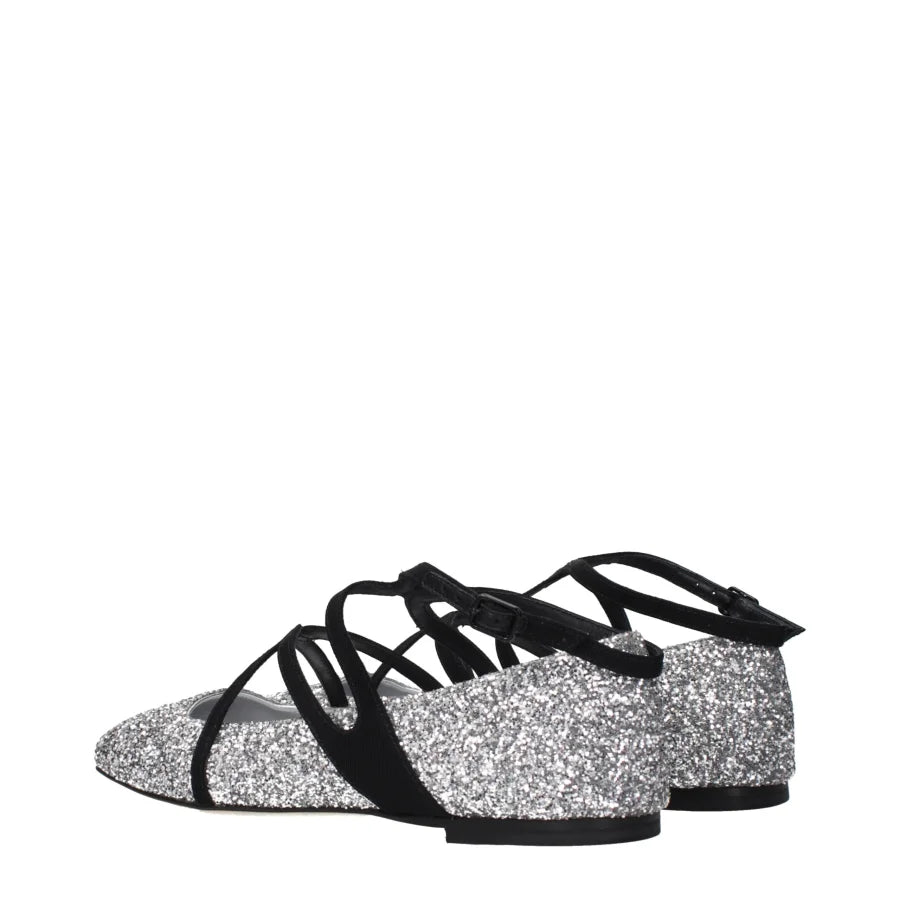 Jimmy Choo Gray Plastic Ballet Flats