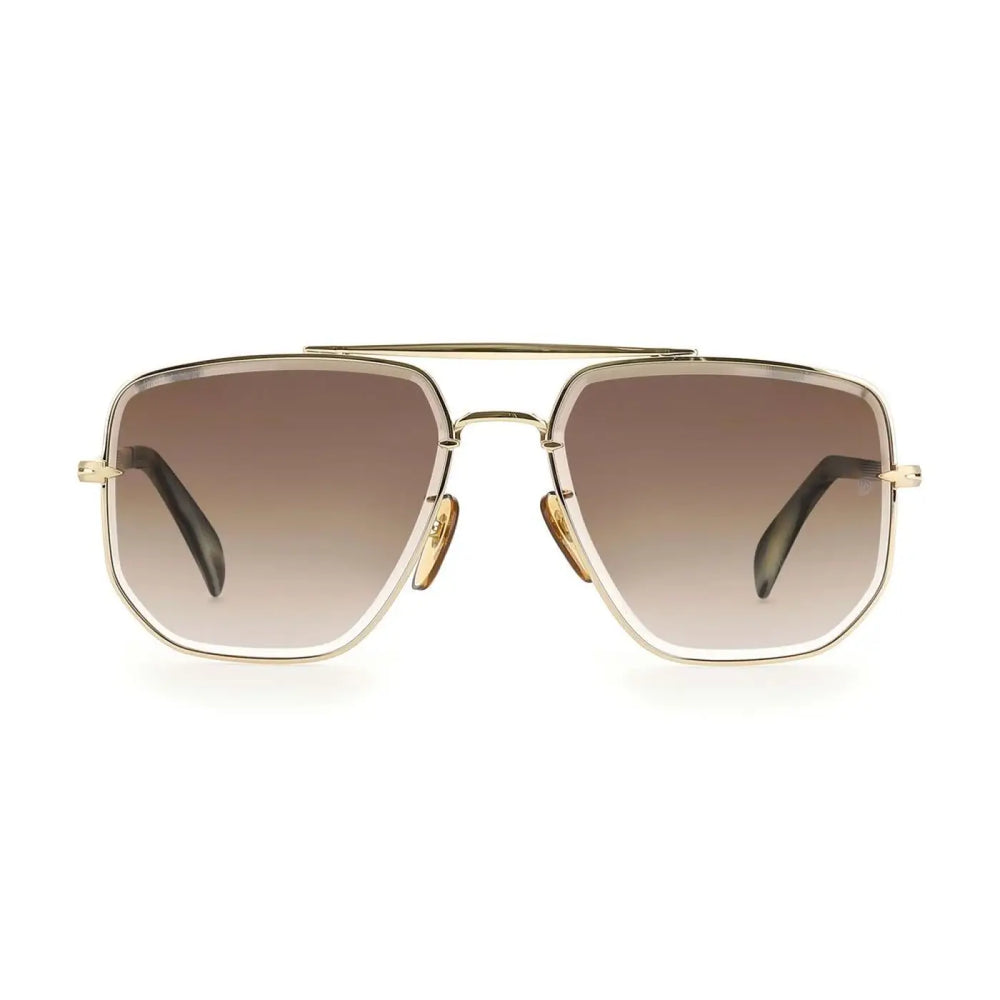 David Beckham Gold Metal Sunglasses