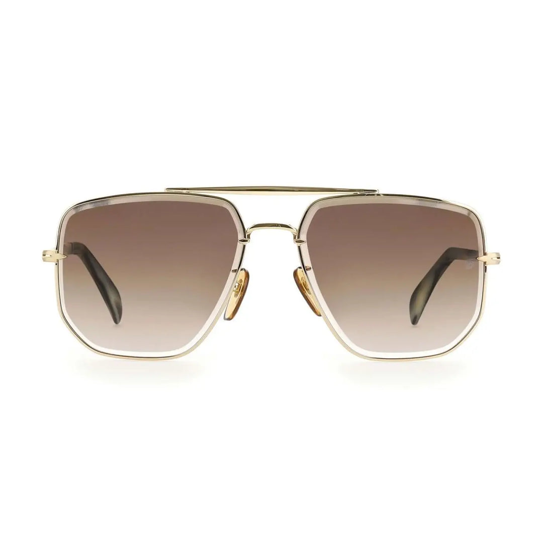 David Beckham Gold Metal Sunglasses