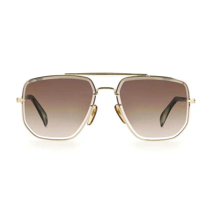 David Beckham Gold Metal Sunglasses