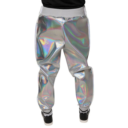 Dazzling Dolce Gabbana Iridescent Jogger Pants for a Bold Statement &