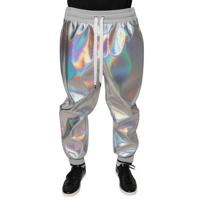 Dazzling Dolce Gabbana Iridescent Jogger Pants for a Bold Statement &