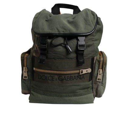 Dazzling Dolce Gabbana Military Green Drawstring Backpack Bag &