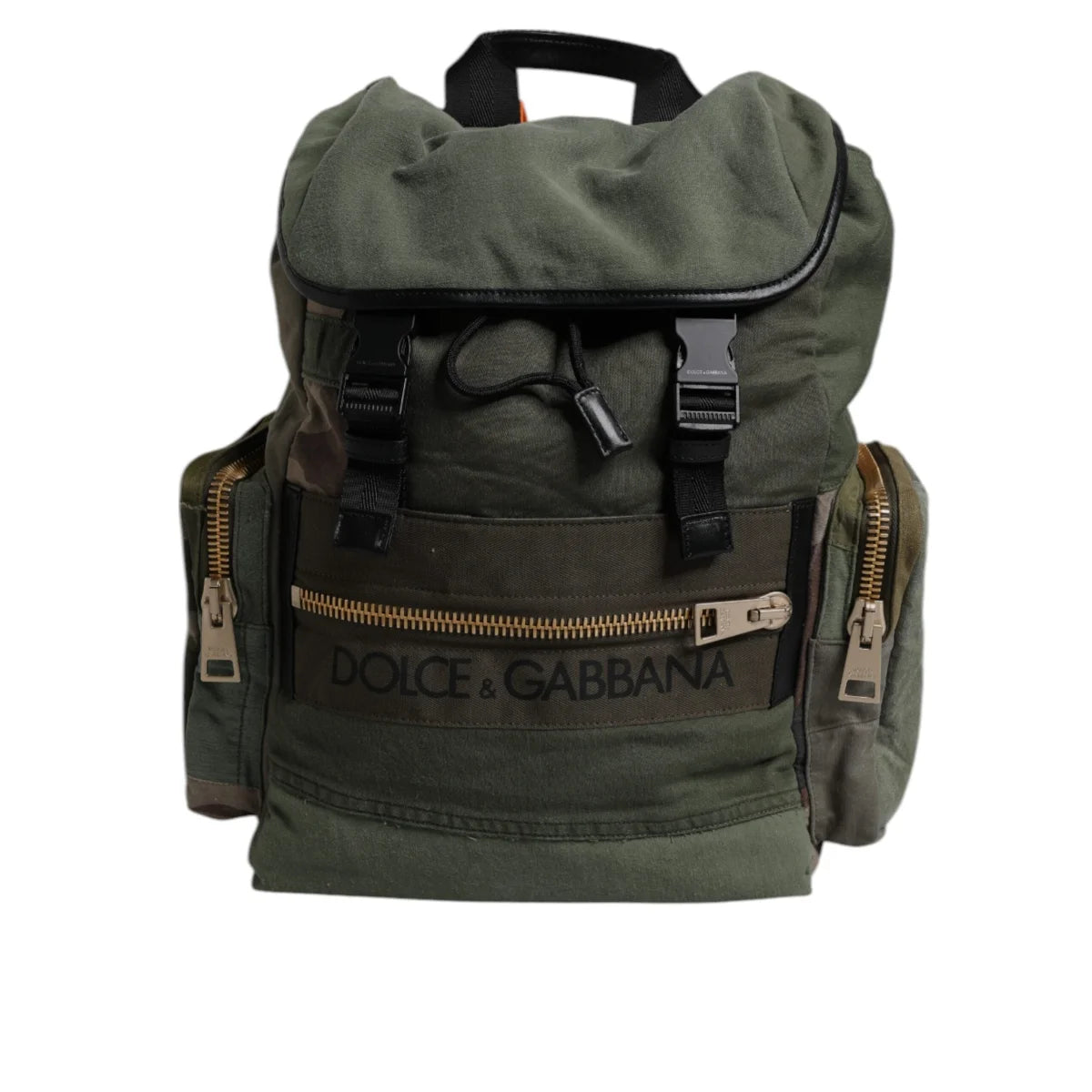 Dazzling Dolce Gabbana Military Green Drawstring Backpack Bag &
