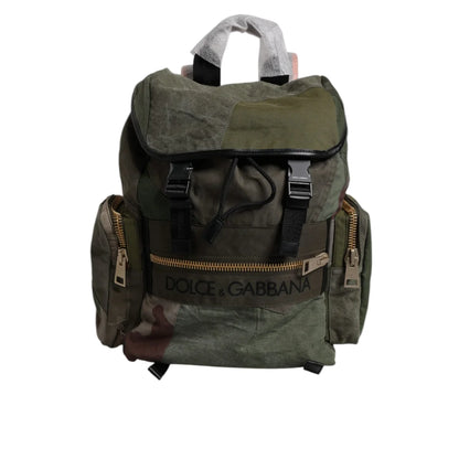 Dazzling Dolce Gabbana Military Green Drawstring Closure Backpack Bag &