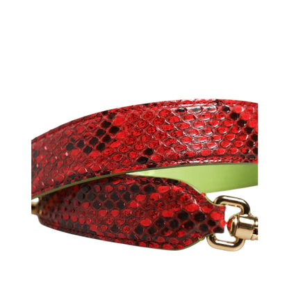 Dazzling Dolce Gabbana Red Leather Shoulder Bag Strap &