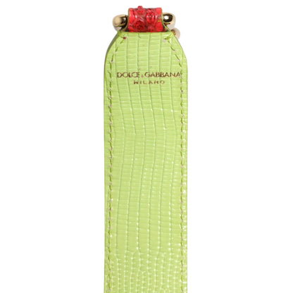 Dazzling Dolce Gabbana Red Leather Shoulder Bag Strap &