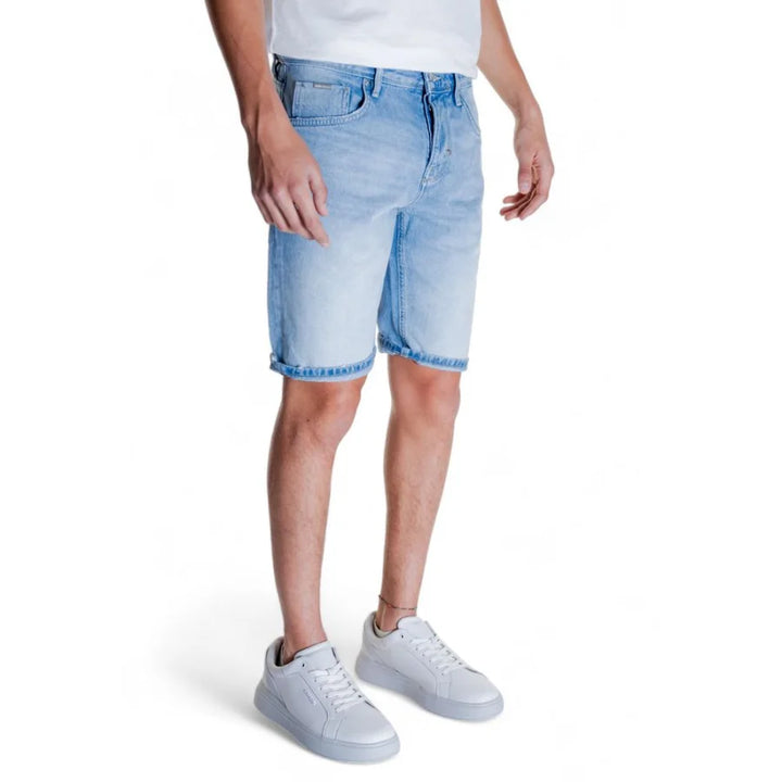 Antony Morato Light Blue Cotton Bermuda Shorts