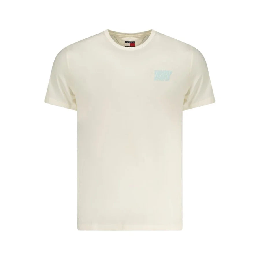 Tommy Hilfiger Beige Cotton Men T-Shirt