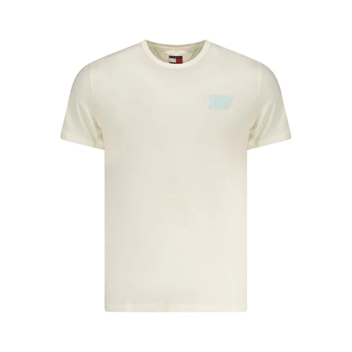 Tommy Hilfiger Beige Cotton Men T-Shirt