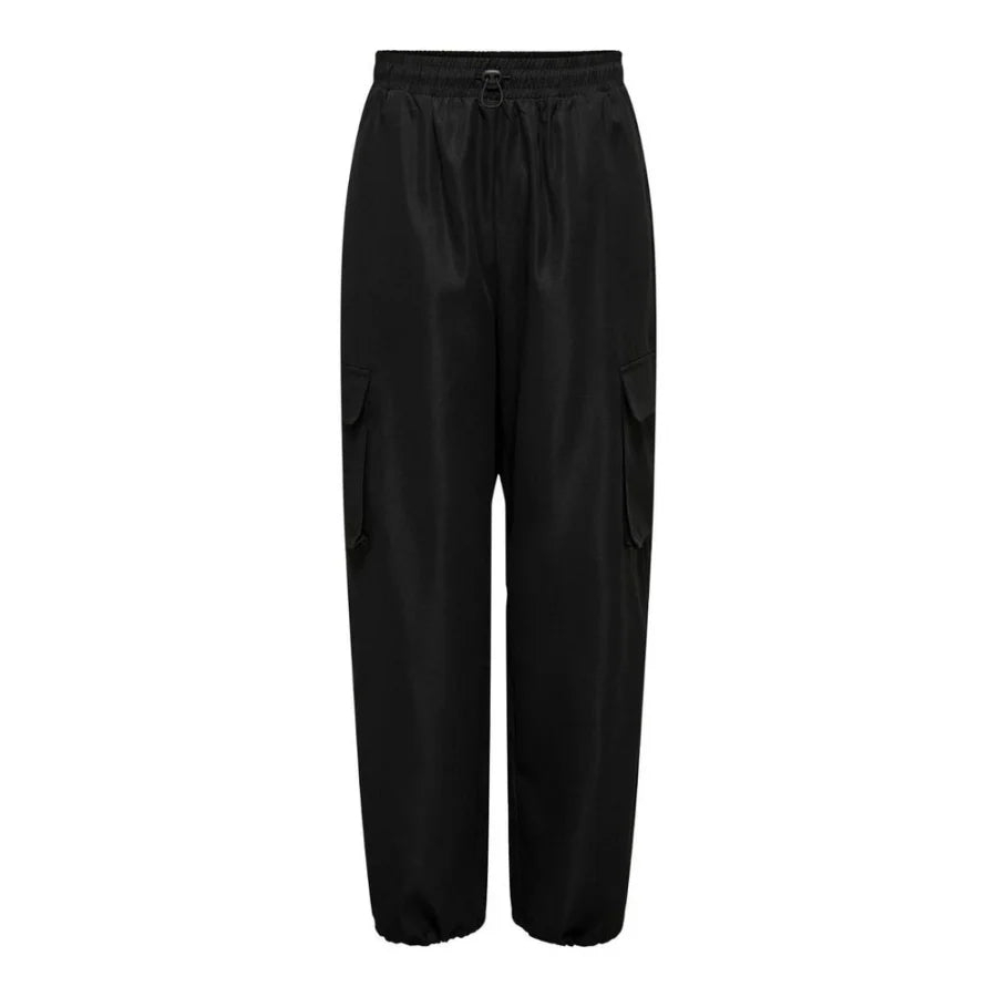 Only Black Cotton Cargo Pants