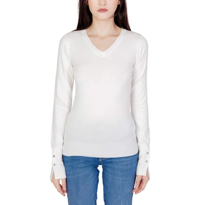 Guess White Cotton Sweatshirt