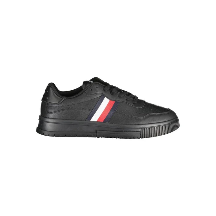 Tommy Hilfiger Black Leather Men’s Sneaker