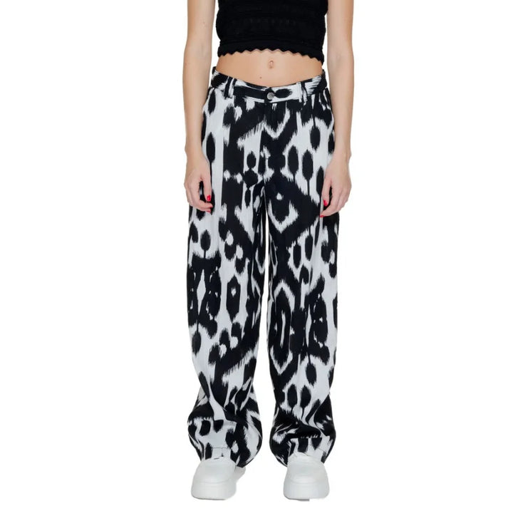 Street One Black Linen Casual Pants