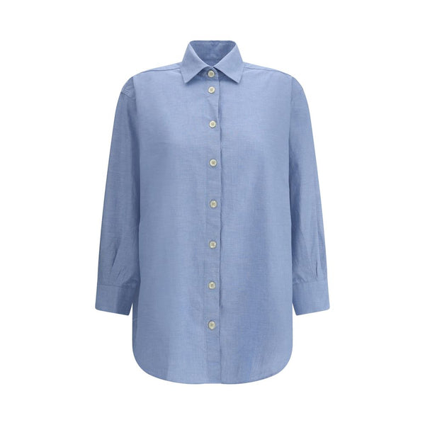 Deperlu Shirts - Blue Cotton Shirt