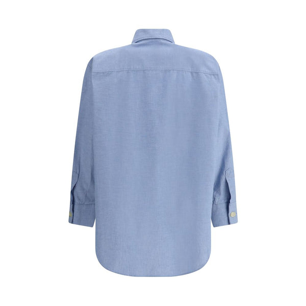 Deperlu Shirts - Blue Cotton Shirt