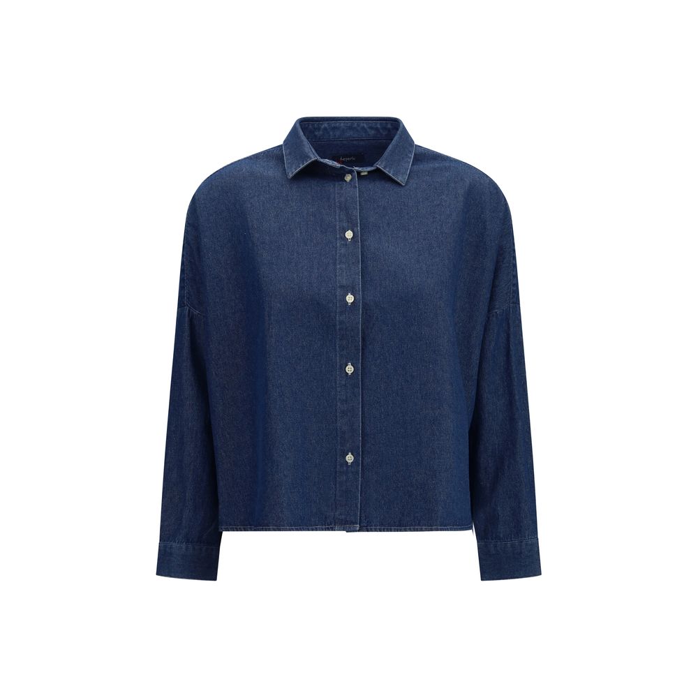 Deperlu Shirts - Blue Denim Shirt