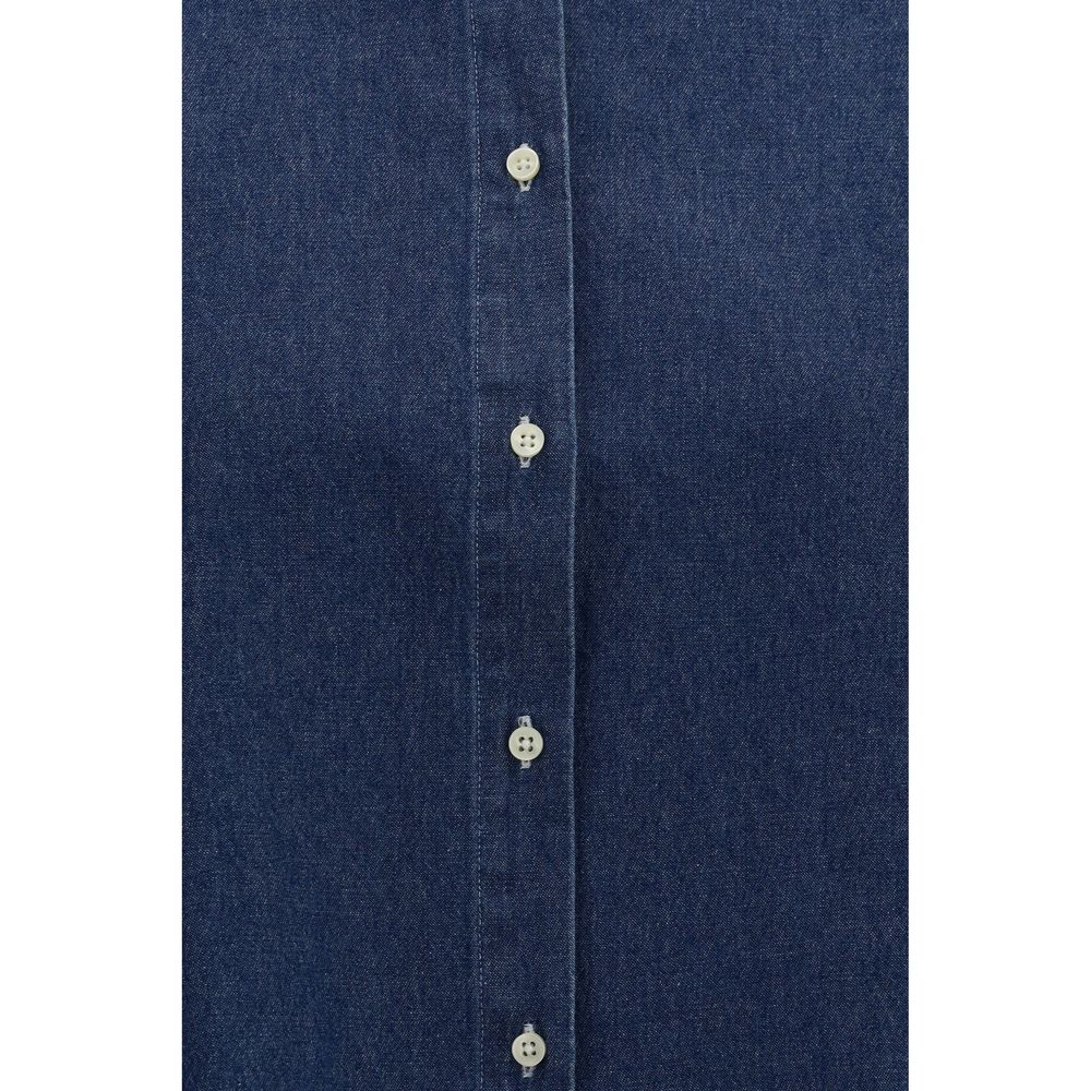 Deperlu Shirts - Blue Denim Shirt