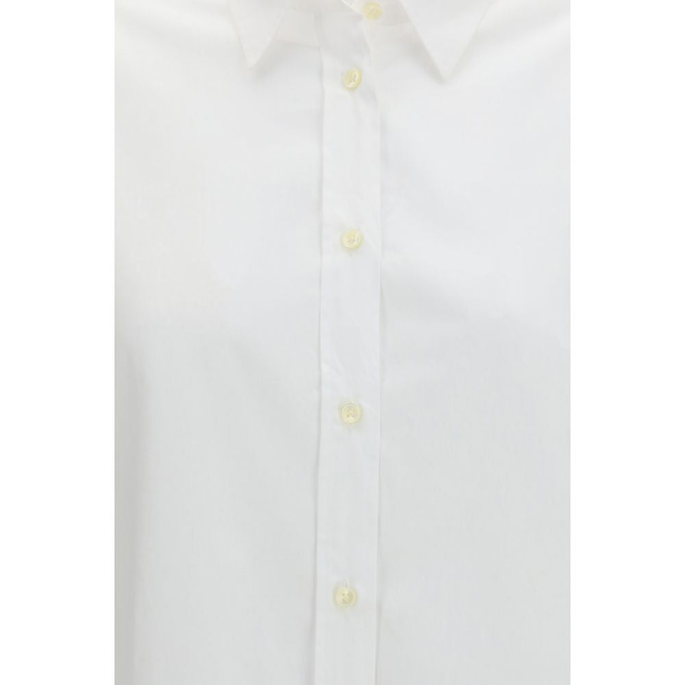 Deperlu Shirts - White Cotton Shirt
