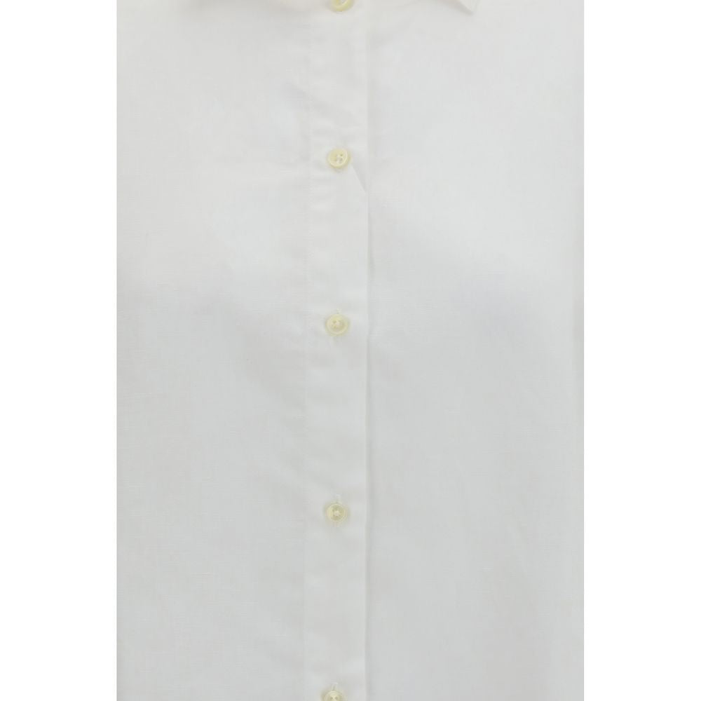 Deperlu Shirts - White Linen Shirt