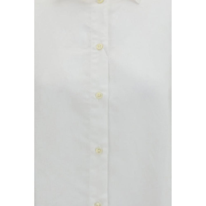Deperlu Shirts - White Linen Shirt
