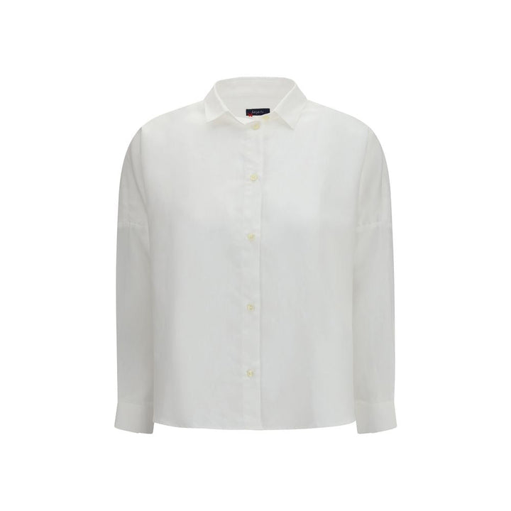 Deperlu Shirts - White Linen Shirt