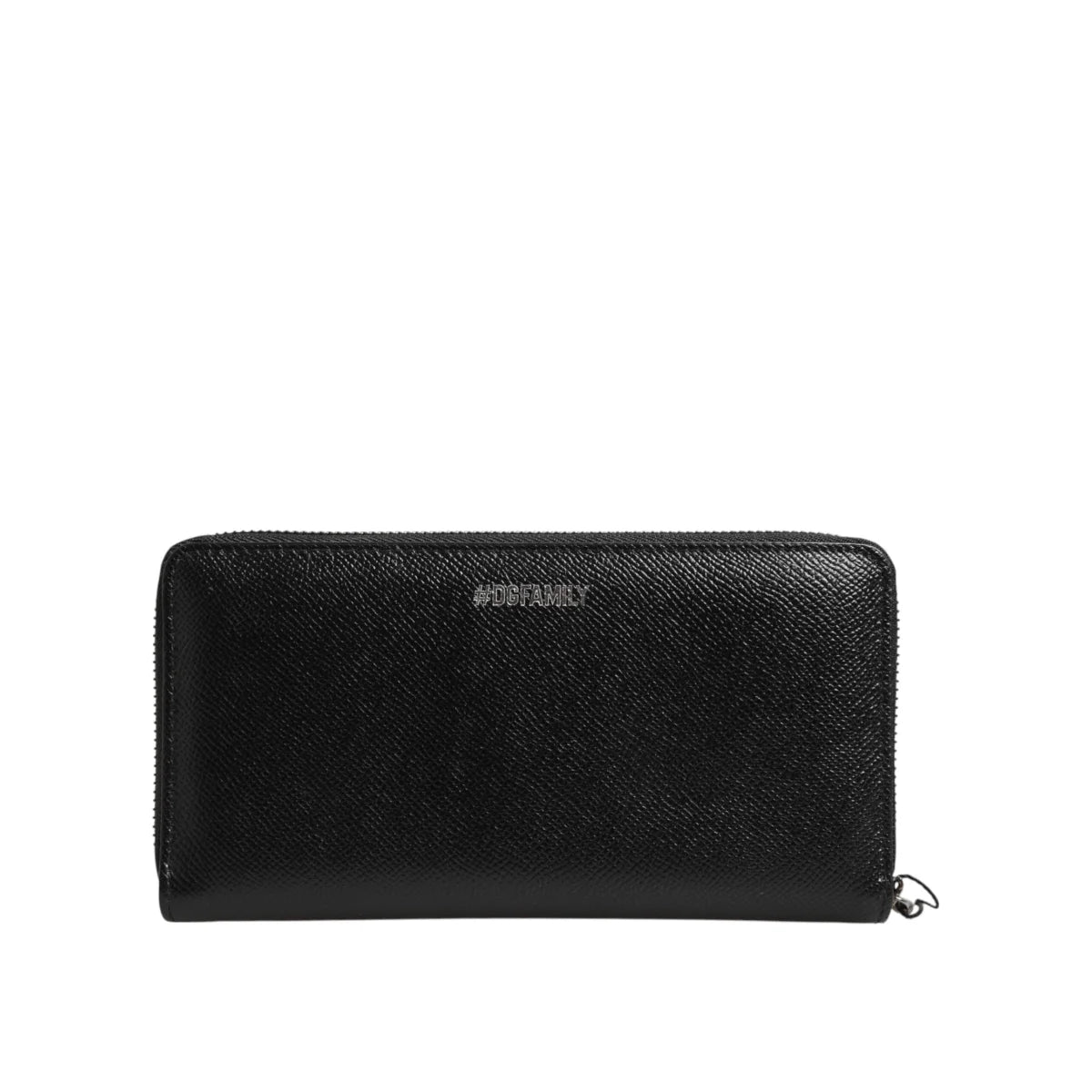 DGFamily Zipper Continental Gabbana Black Leather Wallet for Men Dolce &