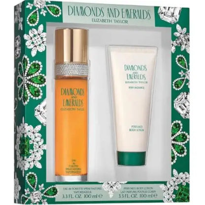 Indulge in the Elegance of Elizabeth Taylor Diamonds & Emeralds Gift Set Women’s Sets