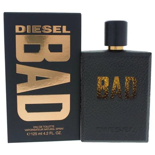 Diesel Bad Eau Bold Masculine Scent in Rose Gold and Black Bottle Men’s Cologne