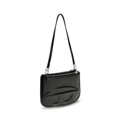 Diesel Black Calf Leather Bos Taurus Shoulder Bag