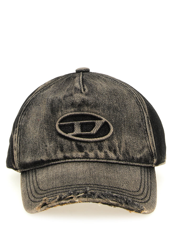 Diesel Black Cotton Cap (baseball Hat)