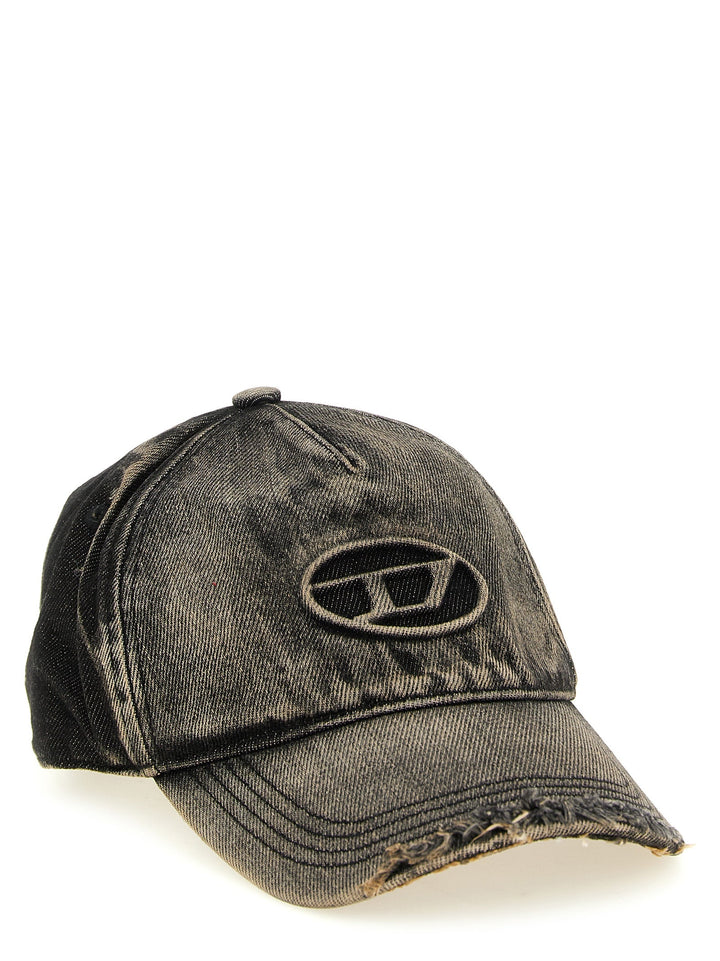 Diesel Black Cotton Cap (baseball Hat)
