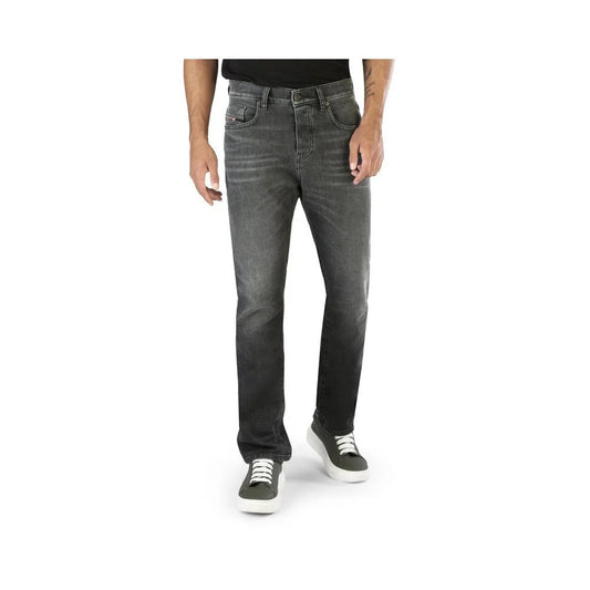 Diesel Black Cotton Jeans for Men Solid Colour Washing Style
