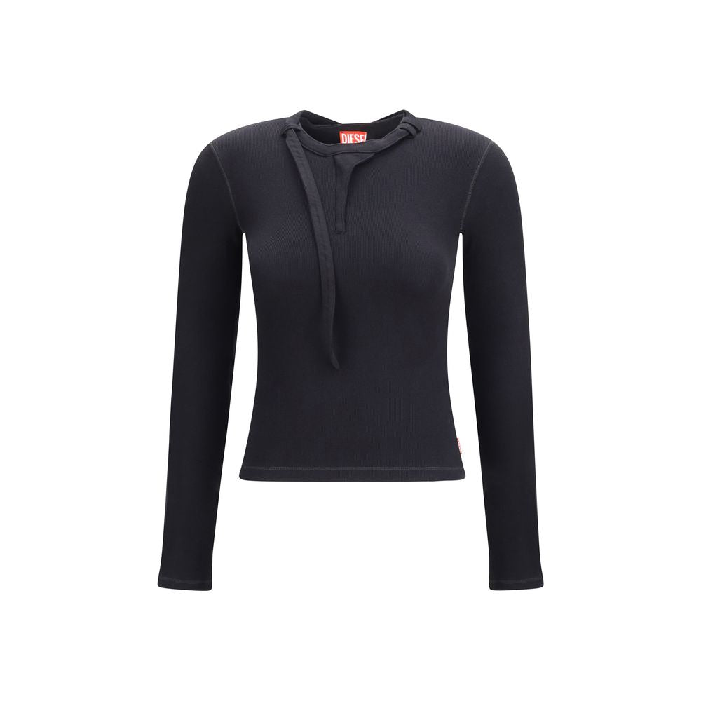 Diesel - Black Cotton Long Sleeve T-Shirt