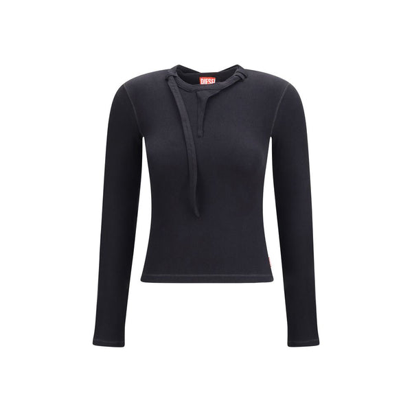 Diesel - Black Cotton Long Sleeve T-Shirt