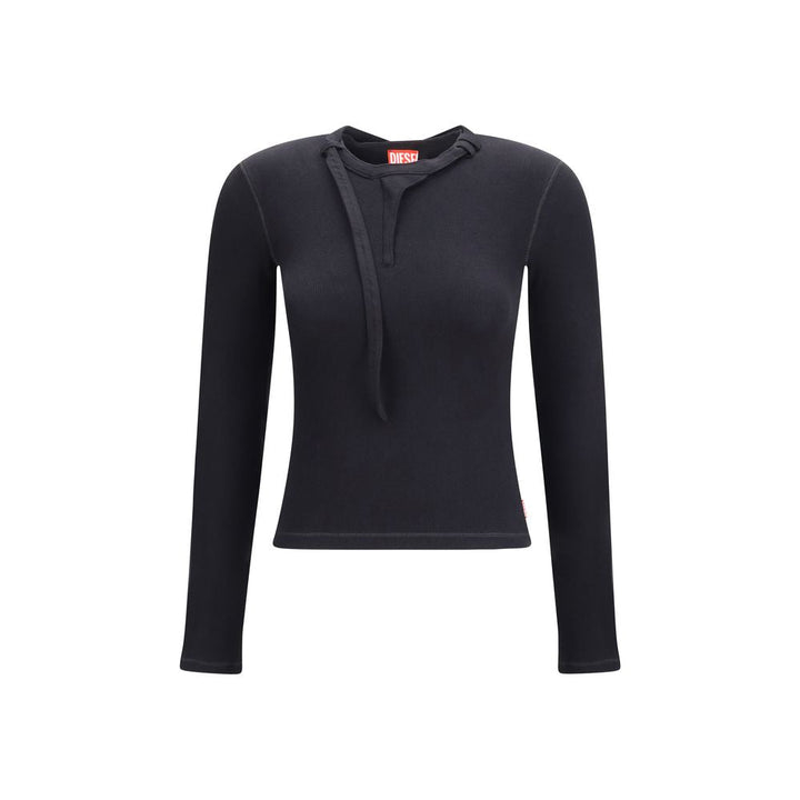 Diesel - Black Cotton Long Sleeve T-Shirt