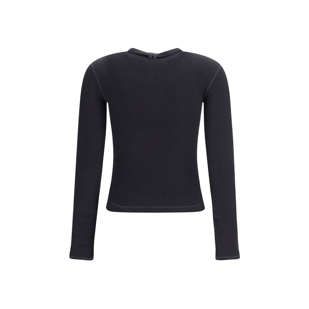 Diesel - Black Cotton Long Sleeve T-Shirt