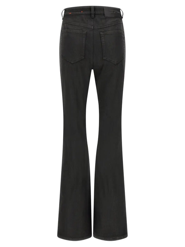 Diesel Black Cotton Slim Fit Jeans